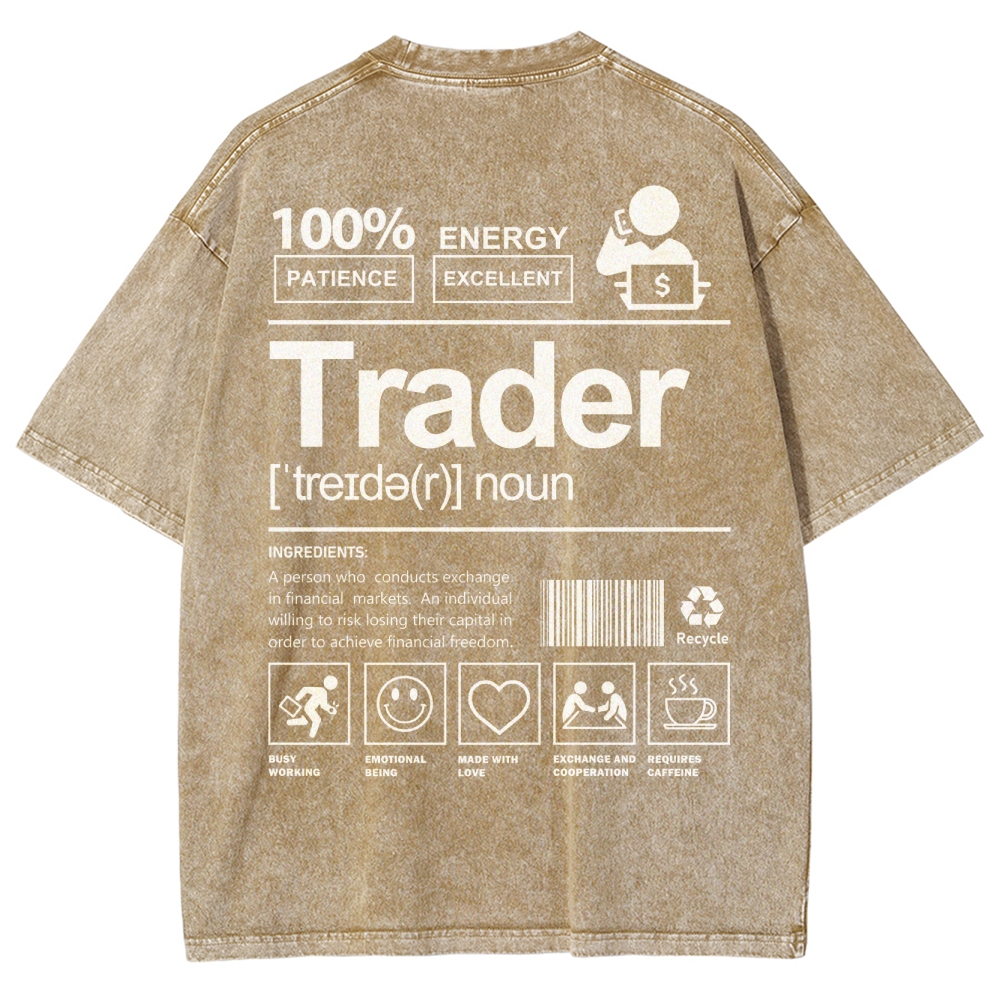 Trader Unisex Fit Washed T-Shirt