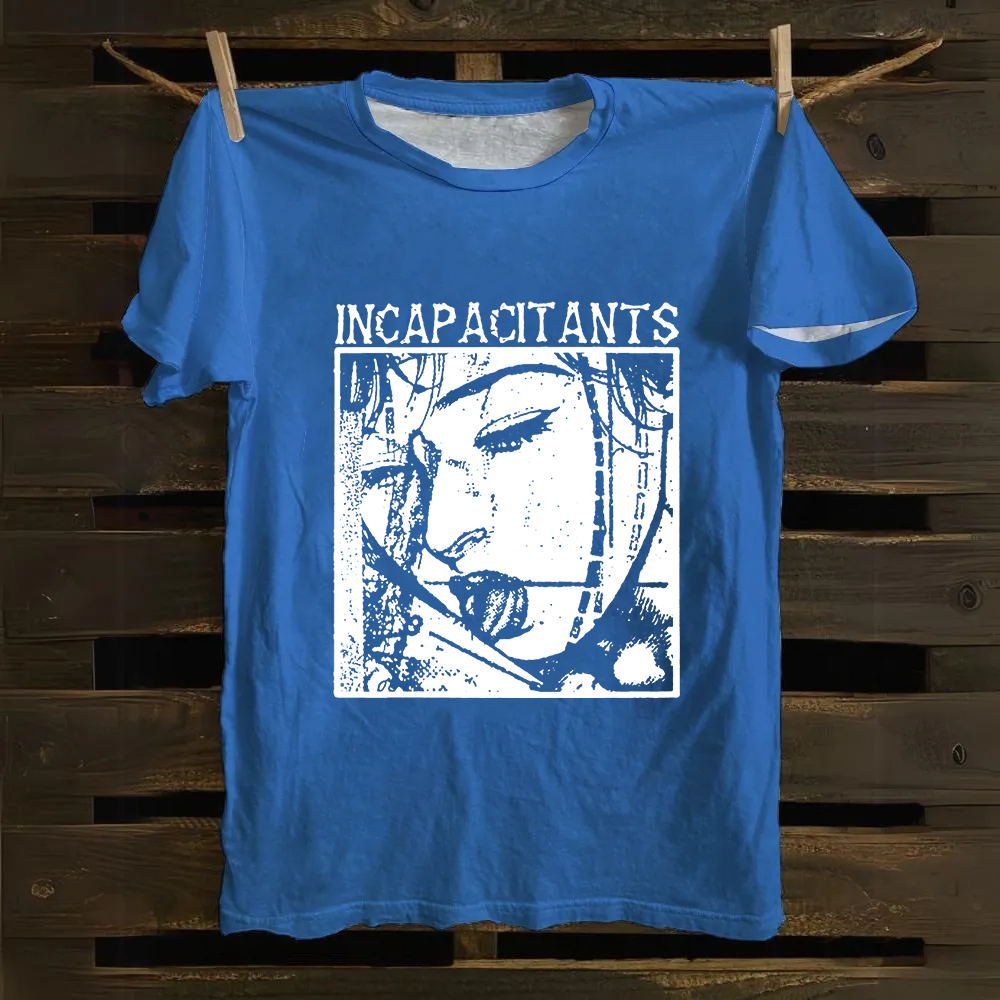 Unisex Vintage  Incapacitants Band Cotton T-Shirt