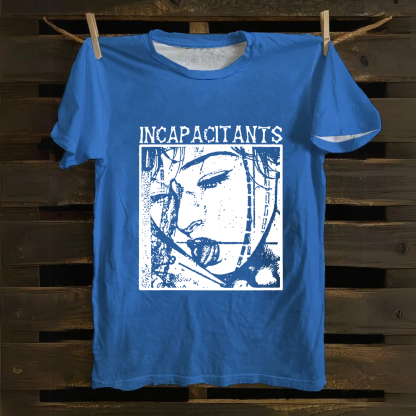Unisex Vintage  Incapacitants Band Cotton T-Shirt