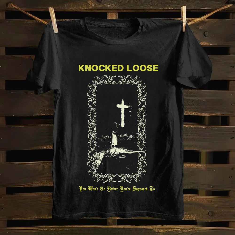 Unisex Vintage Cotton Knocked Loose Band T-Shirt