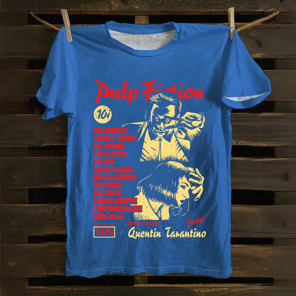 Unisex Pulp Fiction Mia & Vincent Classic  cotton T-Shirt