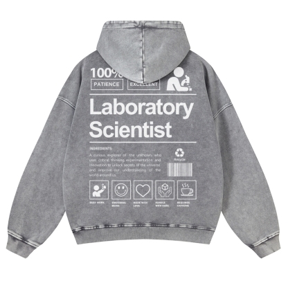 Laboratory Scientist Casual Washed Hoodie