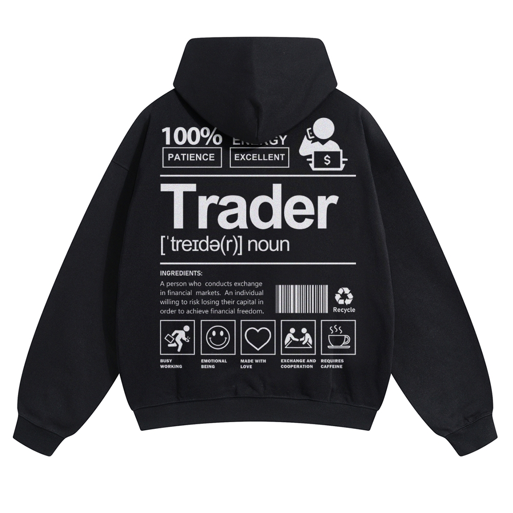 Trader Solid Color Hoodie