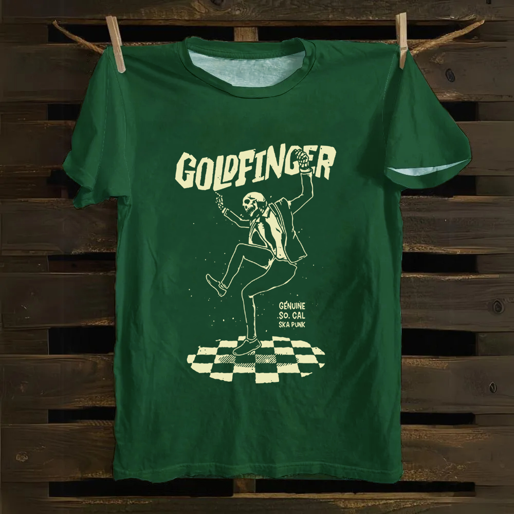 Unisex Vintage  Goldfinger Band Cotton T-Shirt
