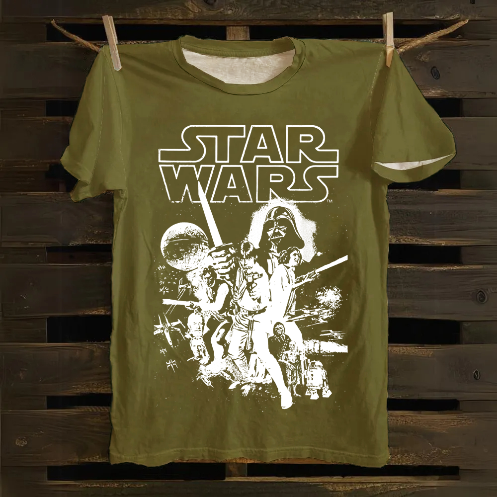 Unisex Vintage  Star Wars Movie Cotton T-Shirt