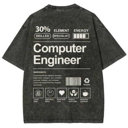 Computer Engineer Unisex Fit Washed T-Shirt