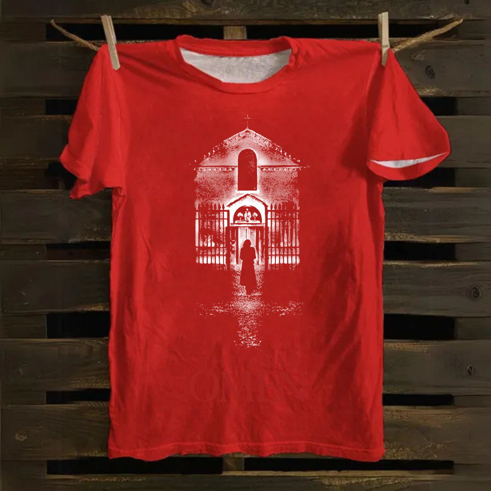Unisex Vintage The Firts Omen Horror Movie  Cotton T-Shirt
