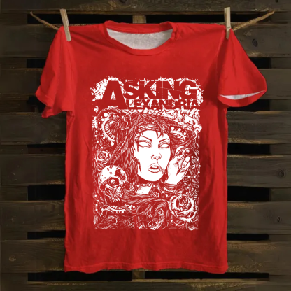 Unisex Vintage  Asking Alexandria Band  Cotton T-Shirt