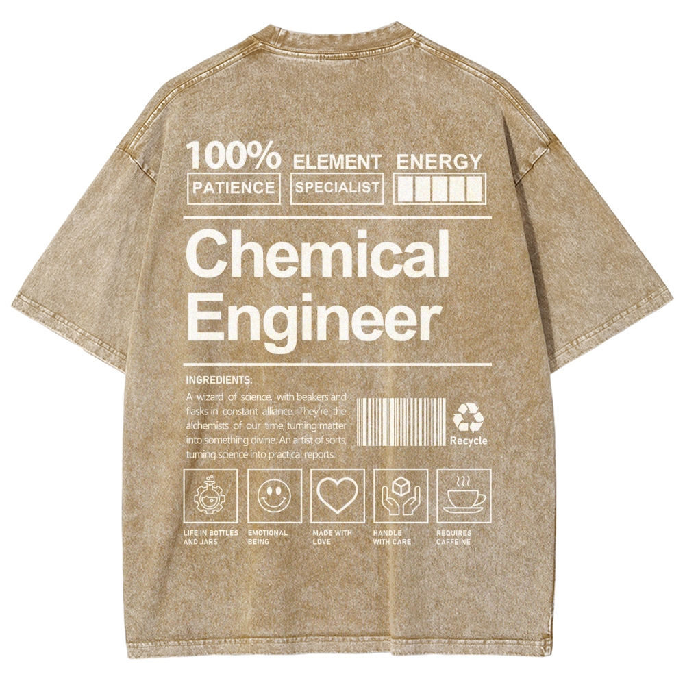Chemical Engineer Unisex Fit Washed T-Shirt