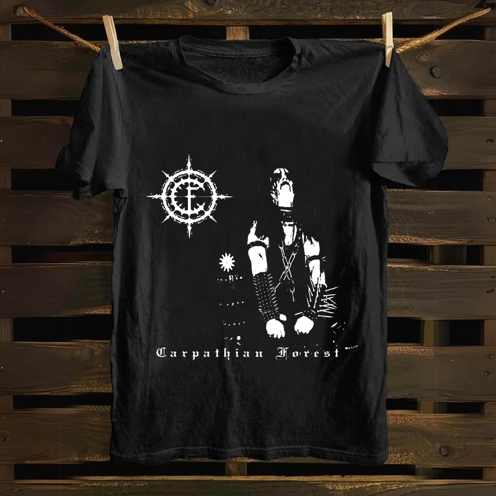 Unisex Vintage Carpathian Forest Band Cotton T-Shirt