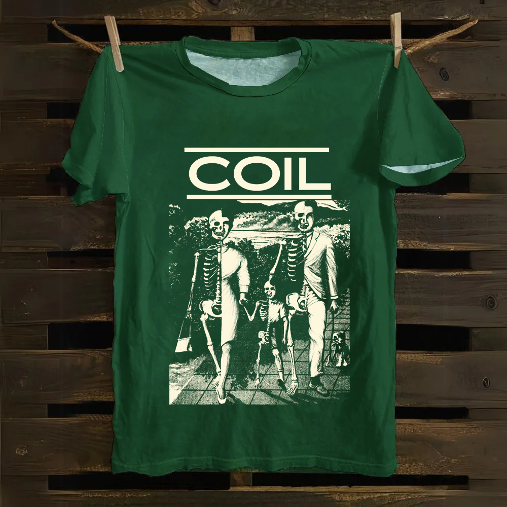Unisex Vintage  Coil Band Cotton T-Shirt