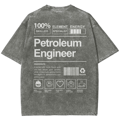 Petroleum Engineer Unisex Fit Washed T-Shirt
