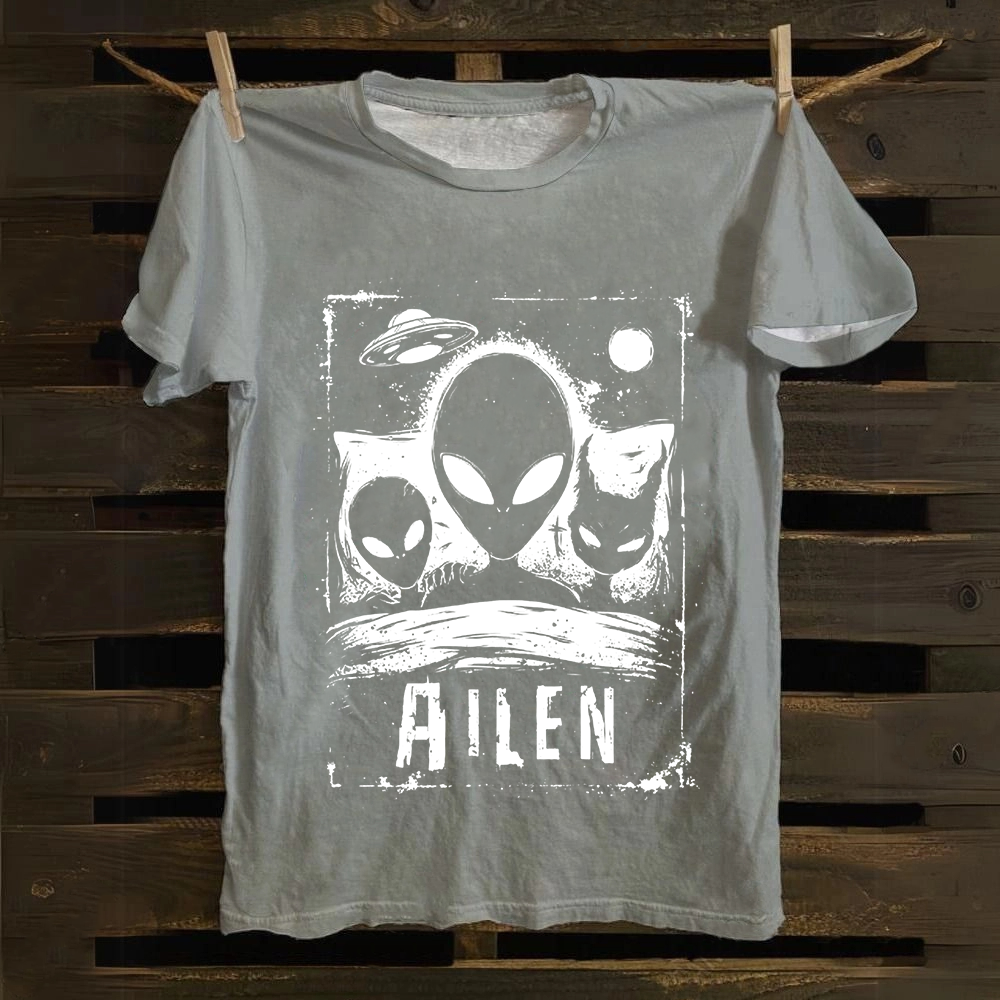 Unisex Vintage Alien Horror Movie Cotton T-Shirt