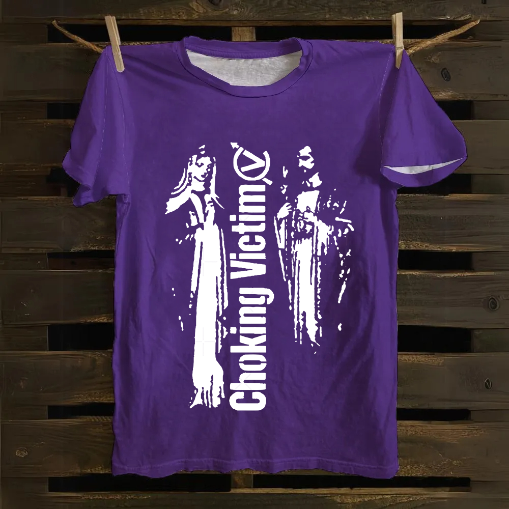 Unisex Vintage Choking Victim Punk Band cotton T-Shirt