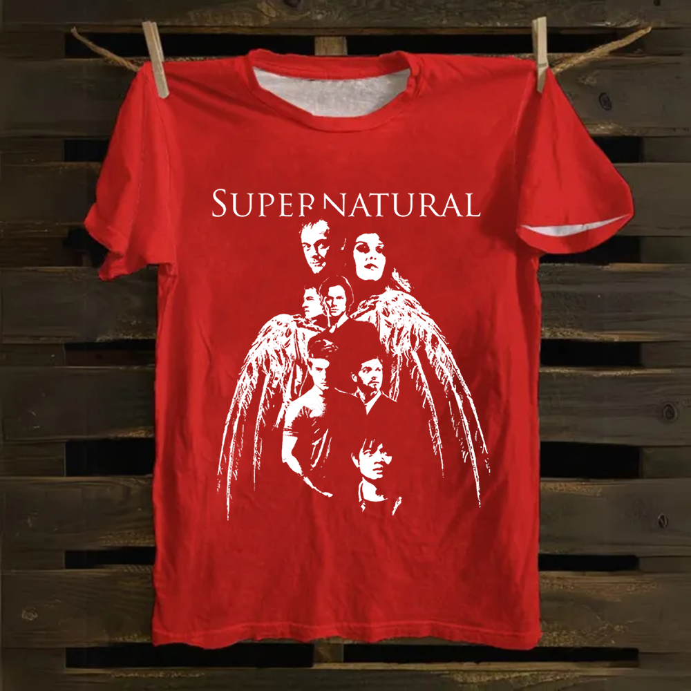 Unisex Vintage Supernatural TV Series Cotton T-Shirt