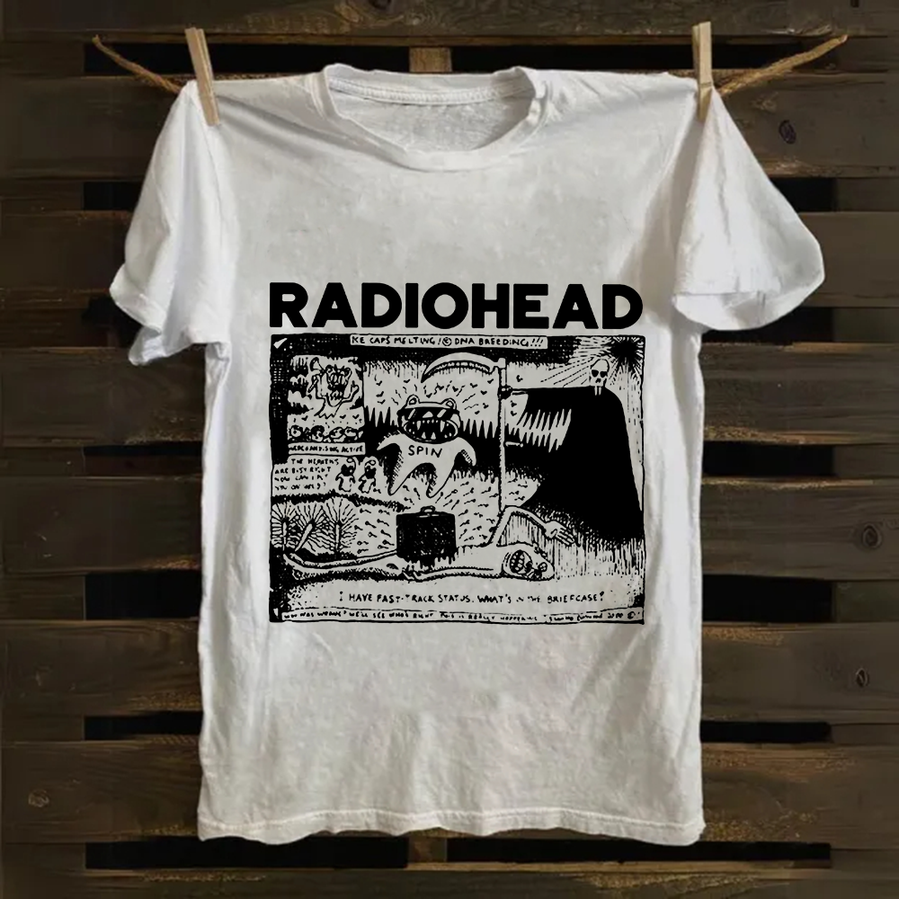 Unisex Cotton Radiohead Rock Band T-Shirt