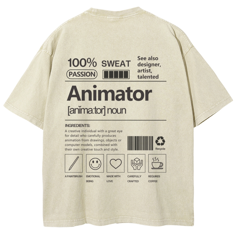 Animator Unisex Fit Washed T-Shirt