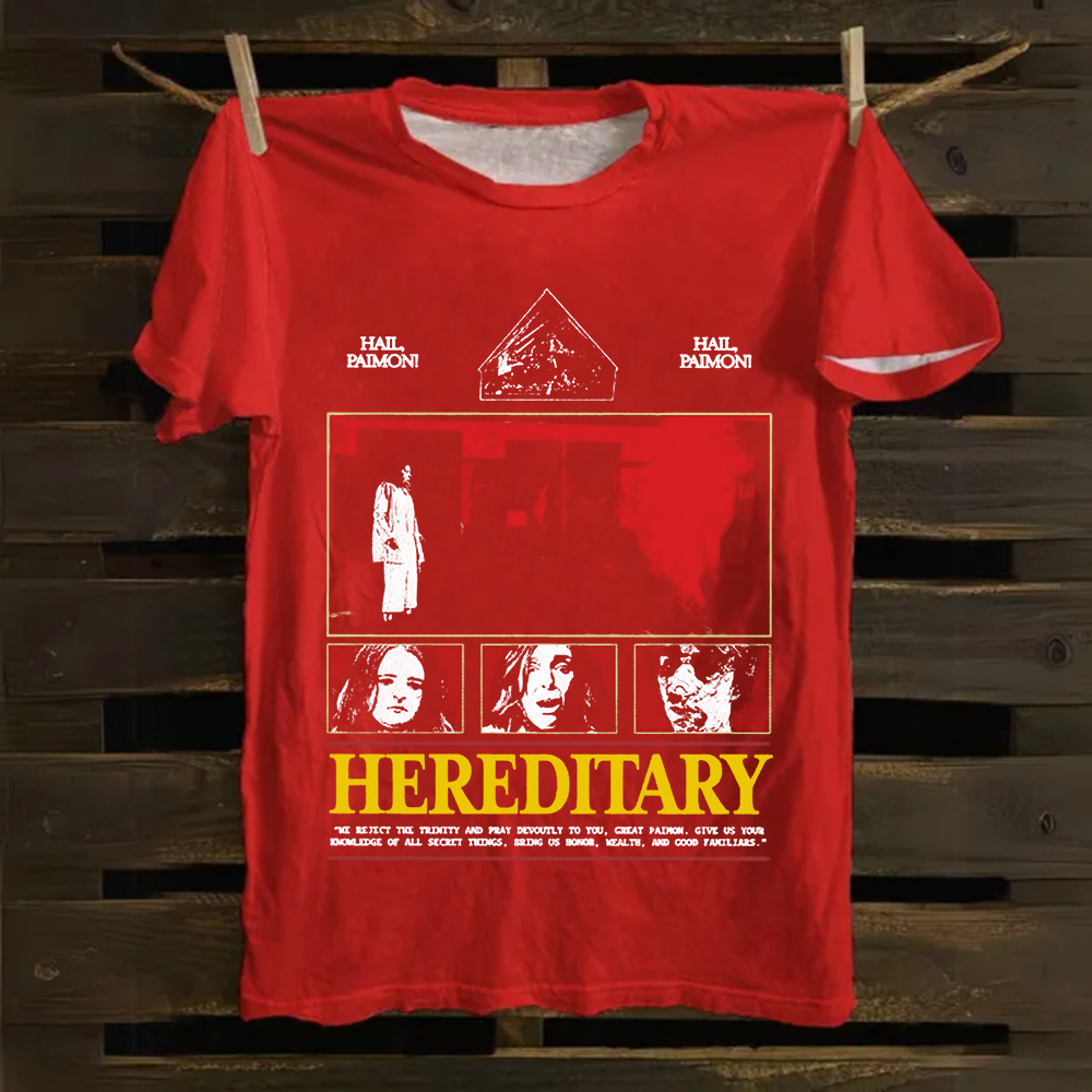 Unisex Vintage Hereditary Horror Movie  Cotton T-Shirt