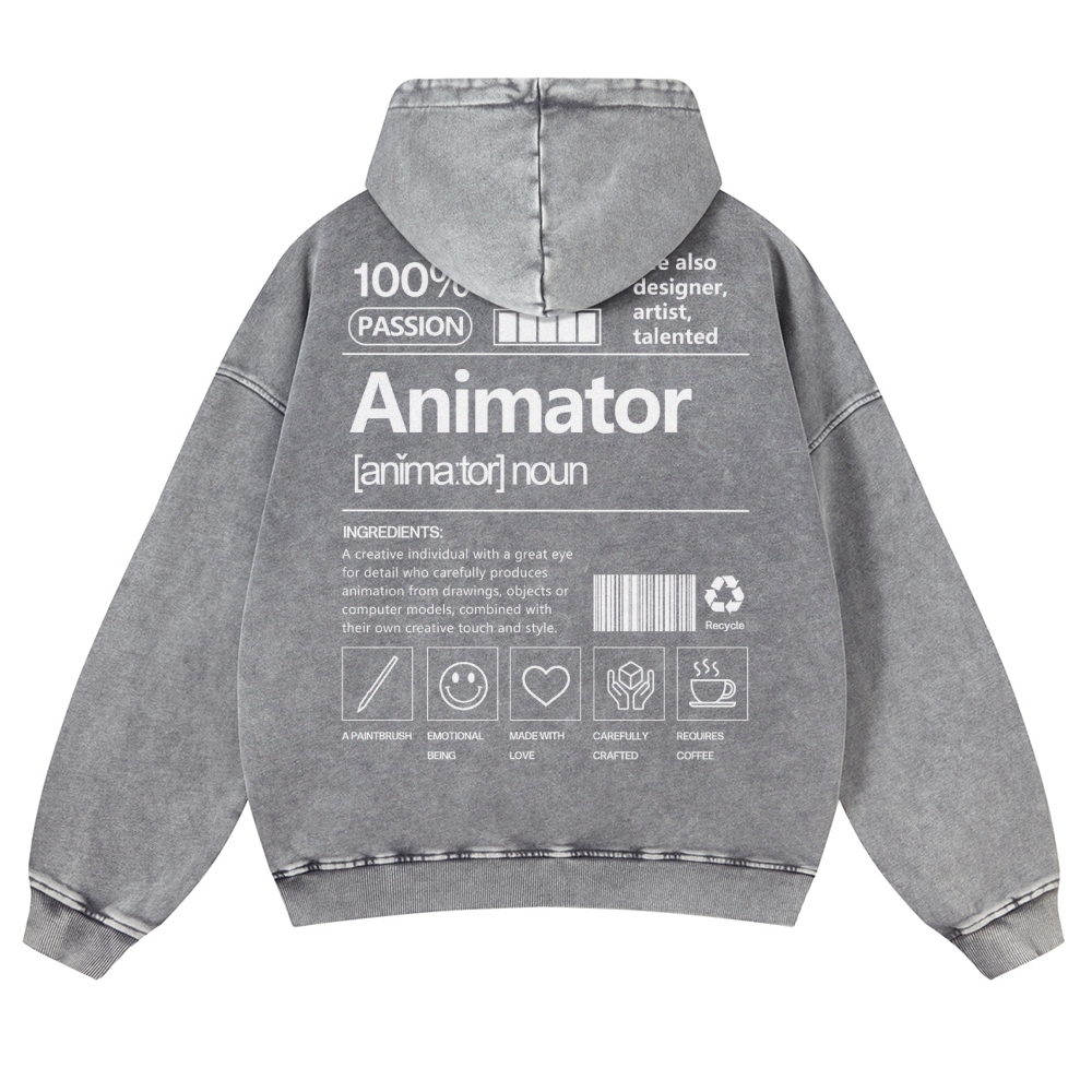 Animator Casual Washed Hoodie