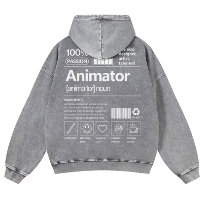 Animator Casual Washed Hoodie