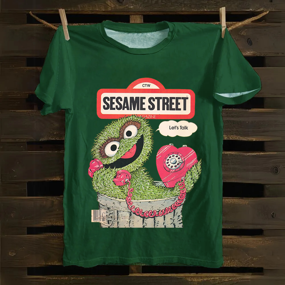 Ttalk Dirty Illustration Printed Cotton T-Shirt