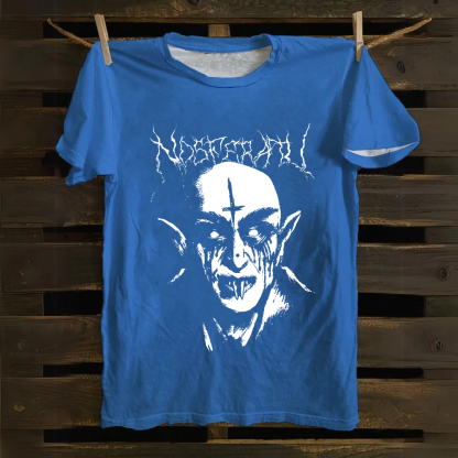 Unisex Vintage Black Metal Nosferatu Movie  Cotton T-Shirt