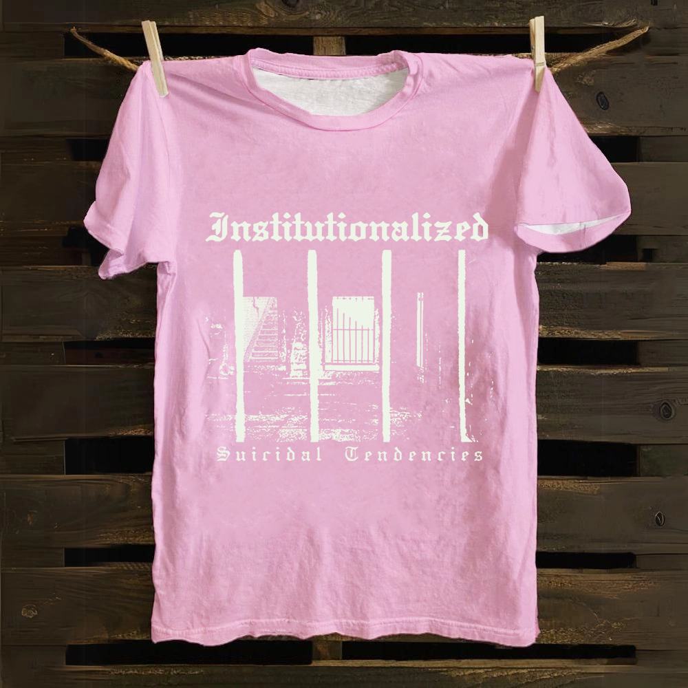 Unisex Vintage  Suicidal Tendencies Band Institutionalized Cotton T-Shirt