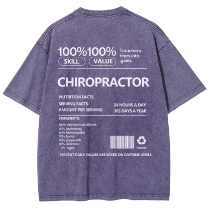 CHIROPRACTOR Unisex Fit Washed T-Shirt