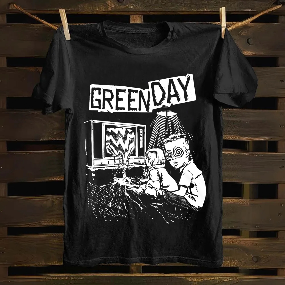 Unisex Vintage Green Day Band Cotton T-Shirt
