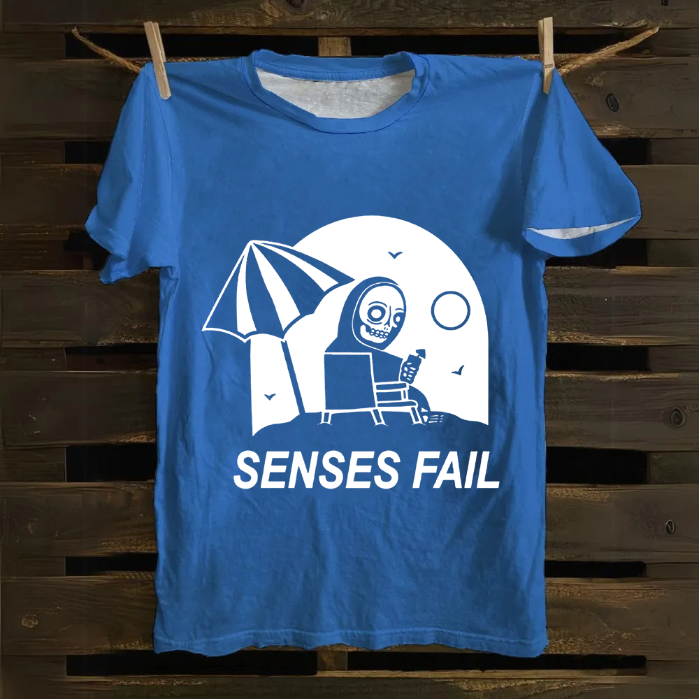 Unisex Vintage Senses Fail Band  Cotton T-Shirt
