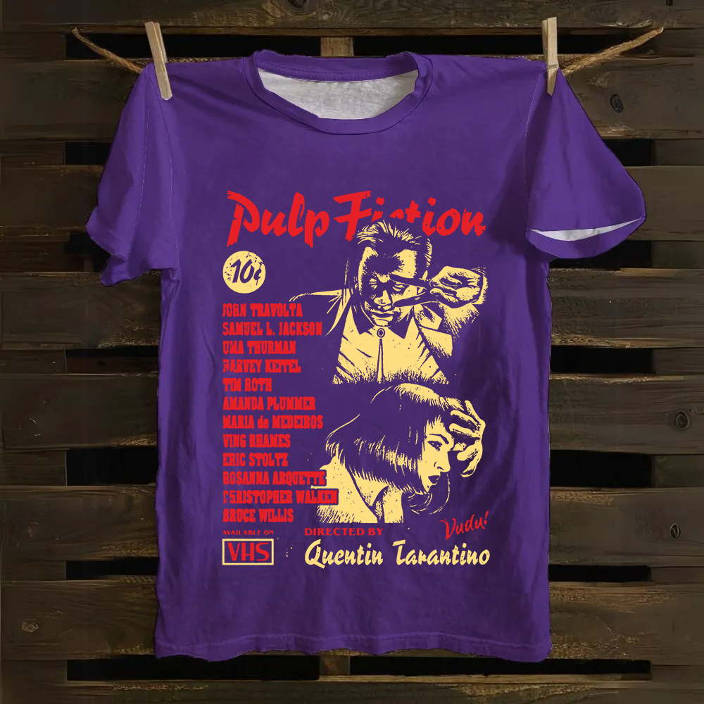 Unisex Pulp Fiction Mia & Vincent Classic  cotton T-Shirt