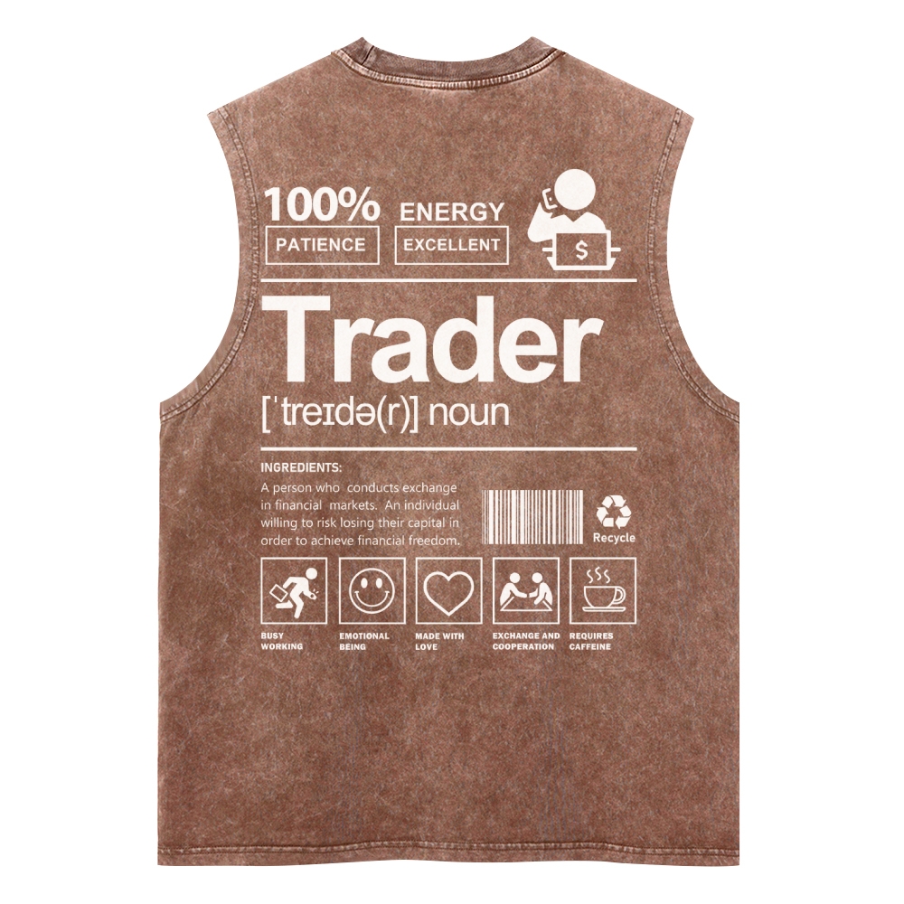 Trader Unisex Washed Tank Top
