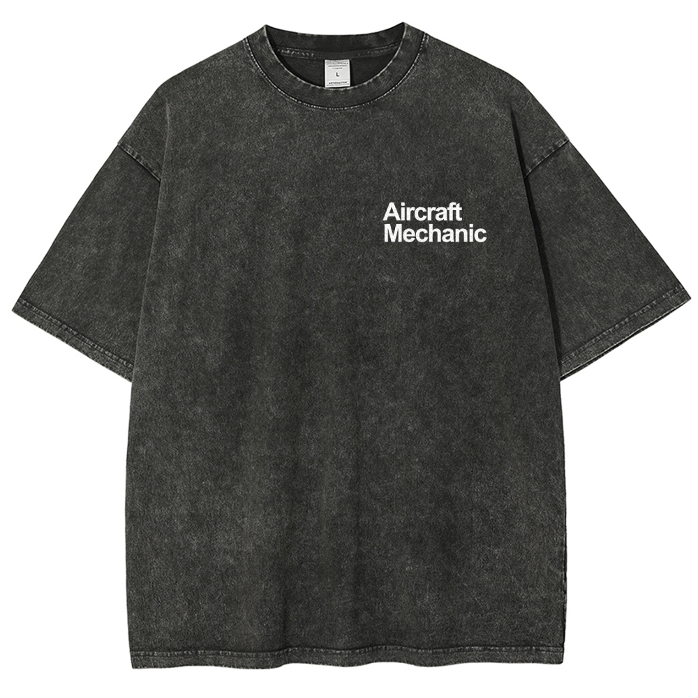Aircraft Mechanic Unisex Fit Washed T-Shirt