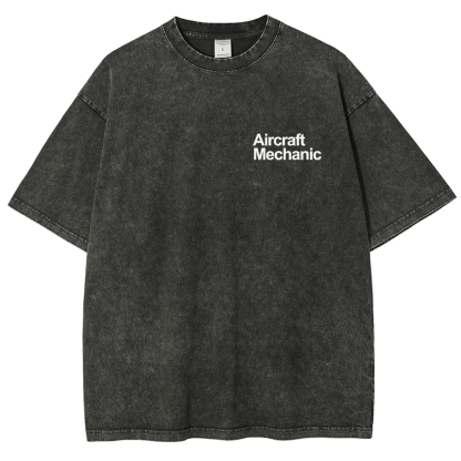 Aircraft Mechanic Unisex Fit Washed T-Shirt