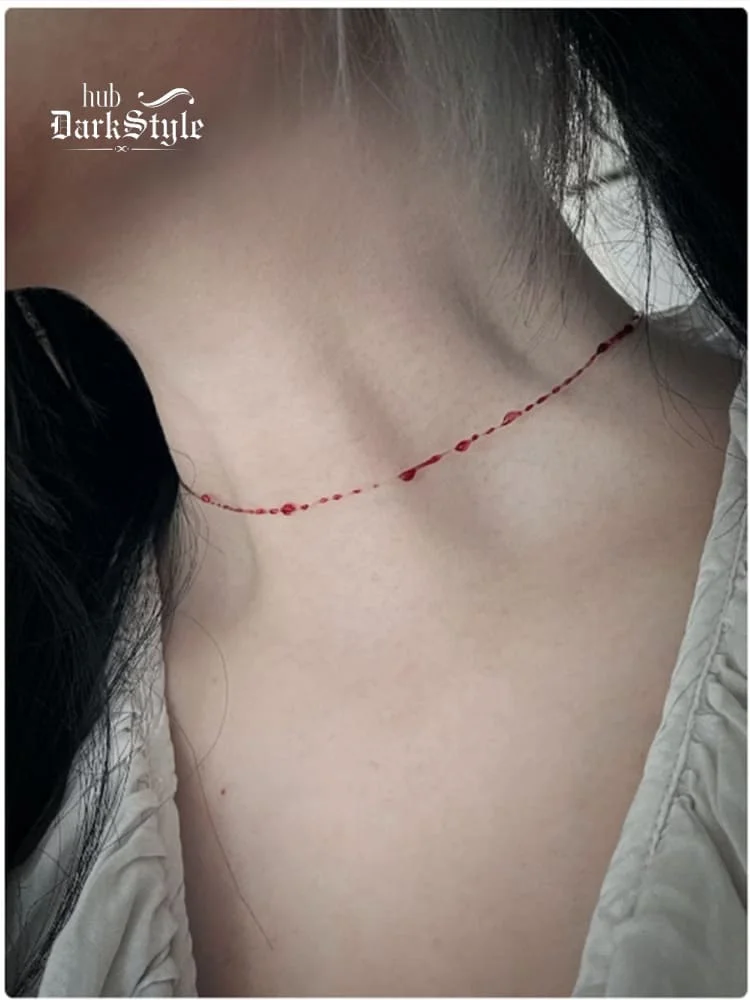 Halloween Gothic Blood Drop Necklace