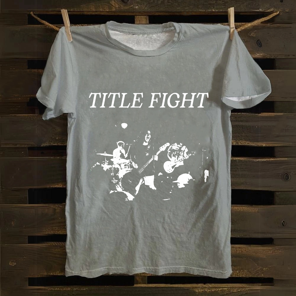 Unisex Vintage Title Fight Band Cotton T-Shirt