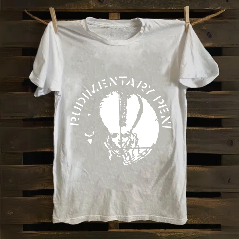 Unisex Vintage Rudimentary Peni Punk Band Cotton T-Shirt