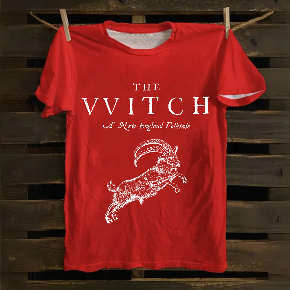 Unisex Vintage Cotton The Witch   T-Shirt