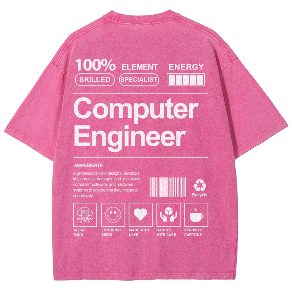 Computer Engineer Unisex Fit Washed T-Shirt