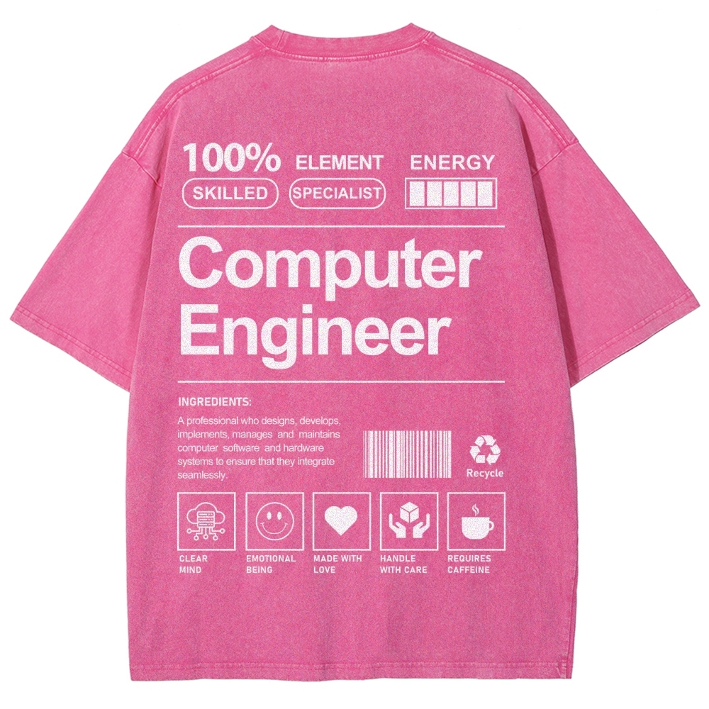 Computer Engineer Unisex Fit Washed T-Shirt