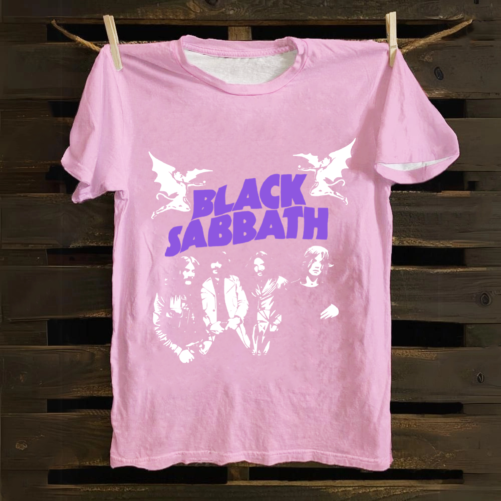 Unisex Vintage Black Sabbath Band  Cotton T-Shirt