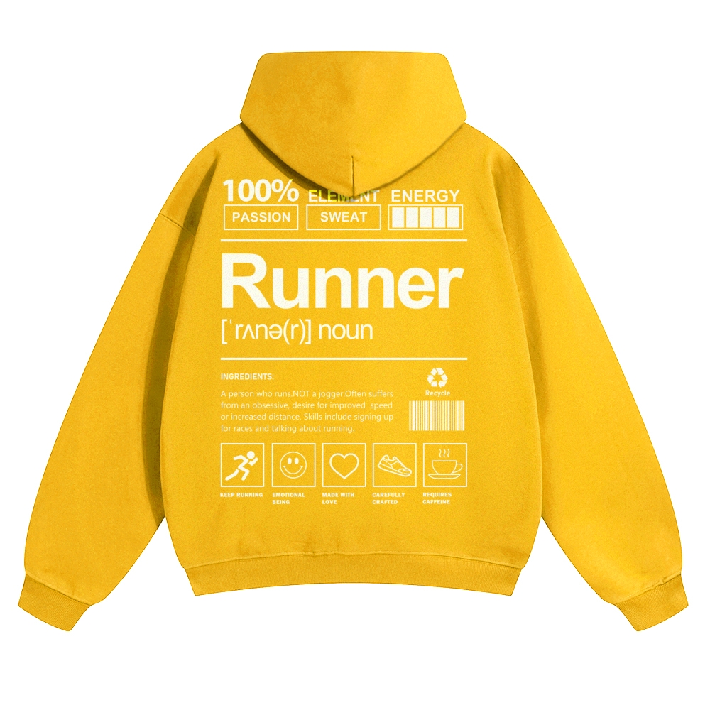Runner Solid Color Hoodie
