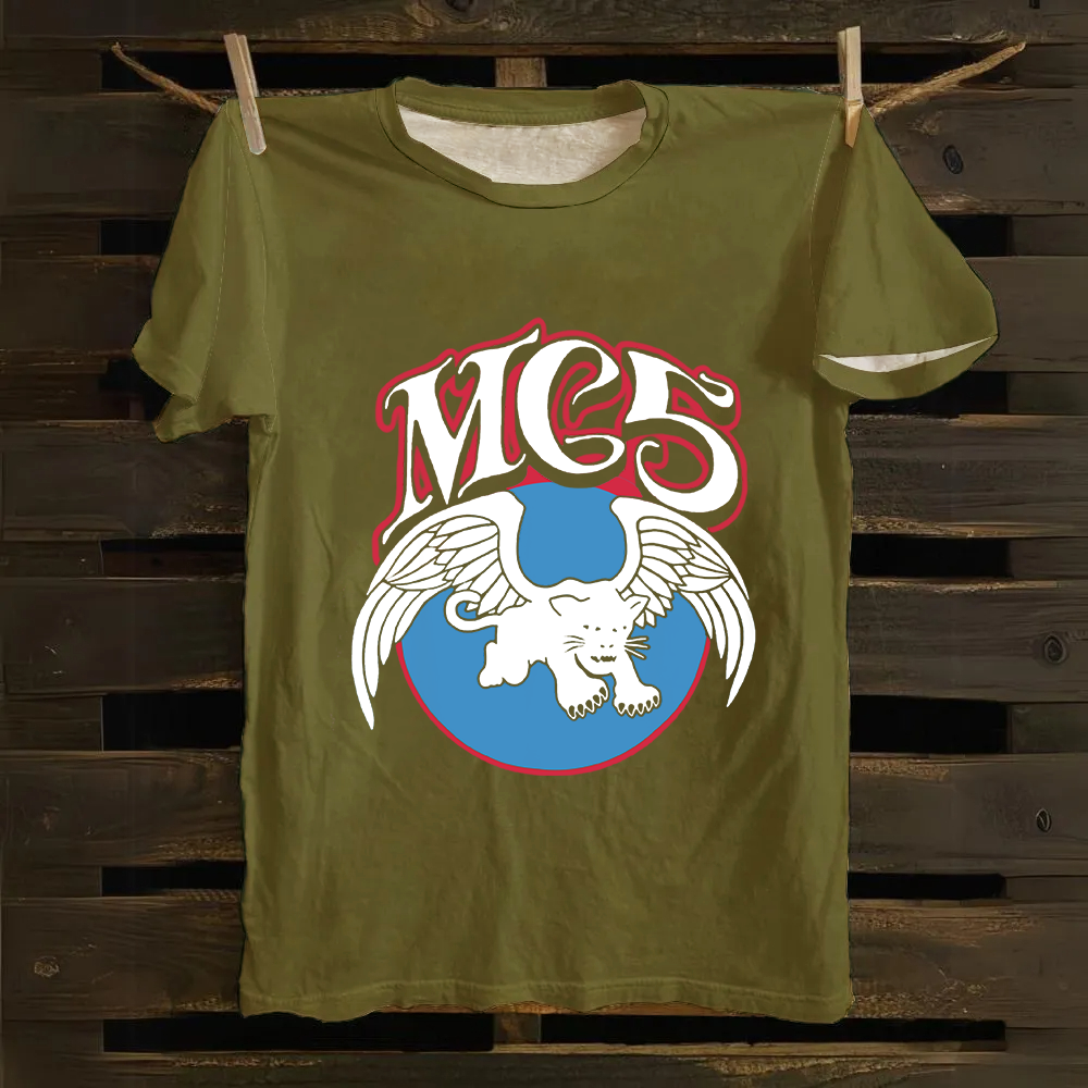 Unisex Vintage  M.C.5 Music Bands Cotton T-Shirt