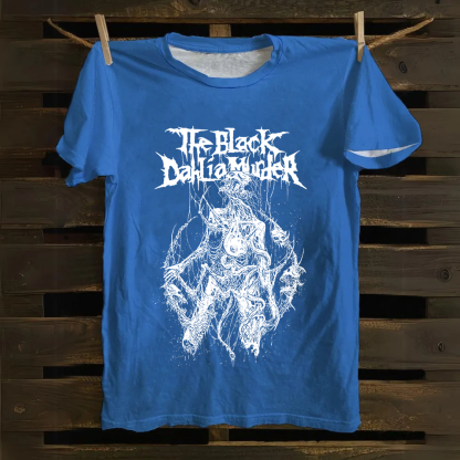 Unisex Vintage The Black Dahila Zombie Cotton T-Shirt