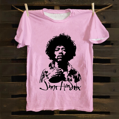 The Jimi Hendrix Experience Band Casual Printed Cotton T-Shirt