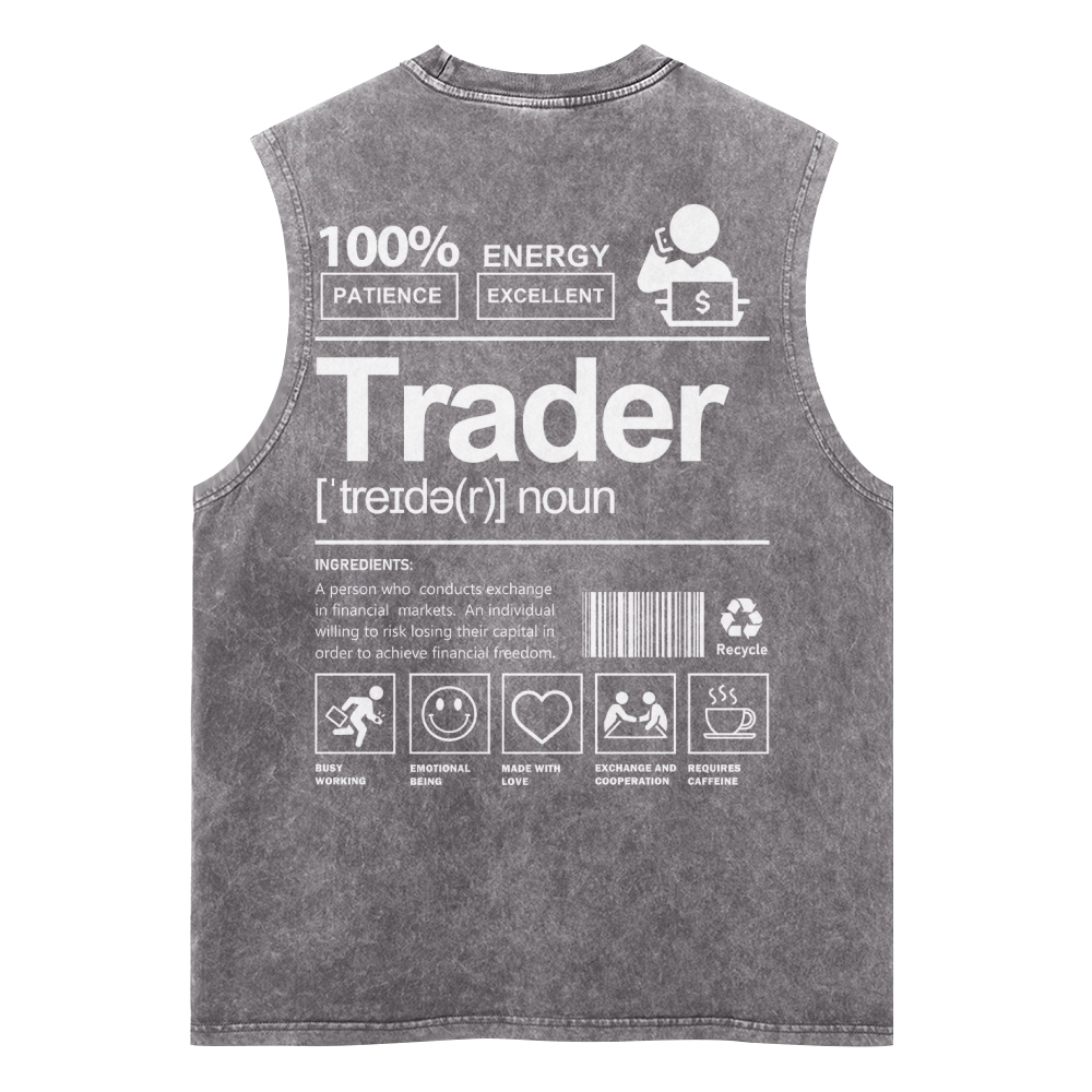 Trader Unisex Washed Tank Top