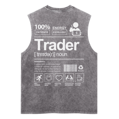 Trader Unisex Washed Tank Top