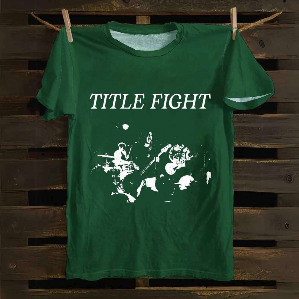 Unisex Vintage Title Fight Band Cotton T-Shirt