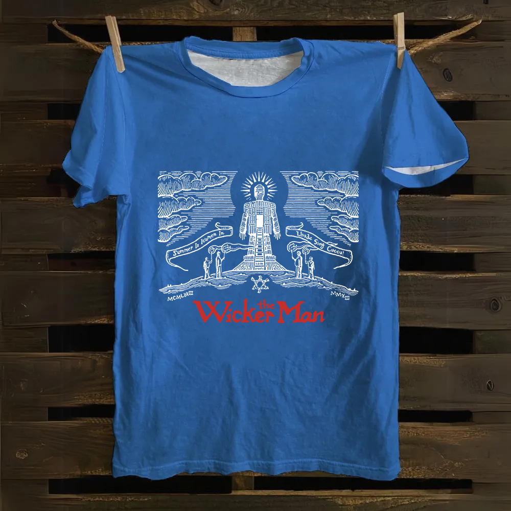 Unisex Vintage The Wicker Man Movie Cotton T-Shirt