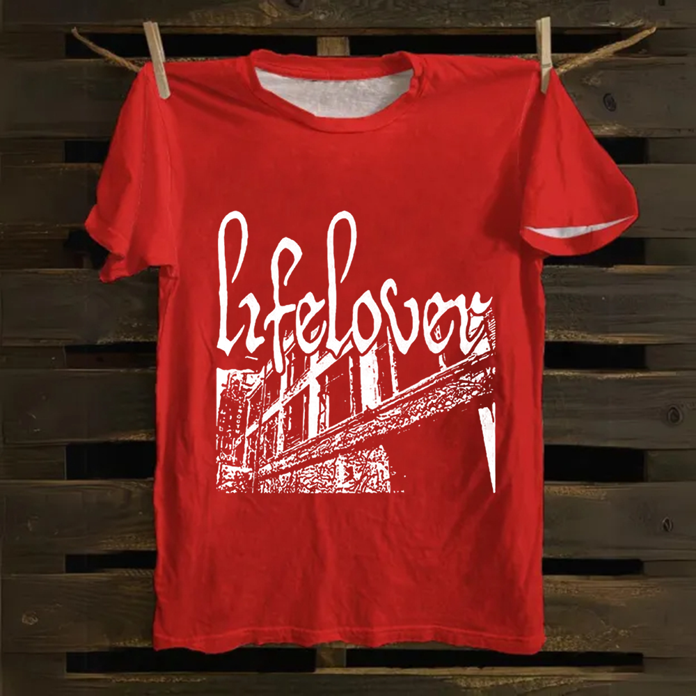 Unisex Vintage Lifelover Band Cotton T-Shirt